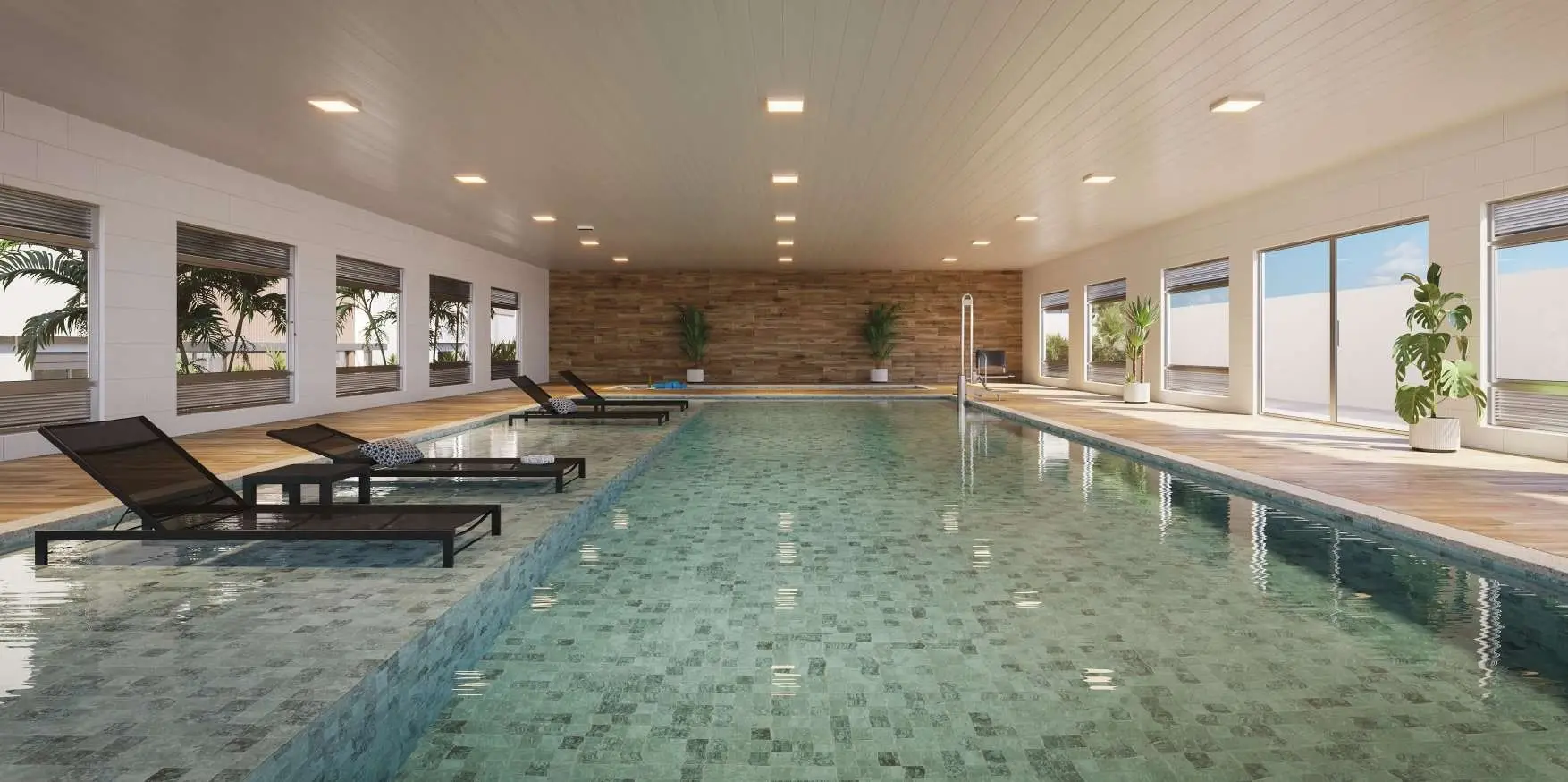 Piscina coberta, render