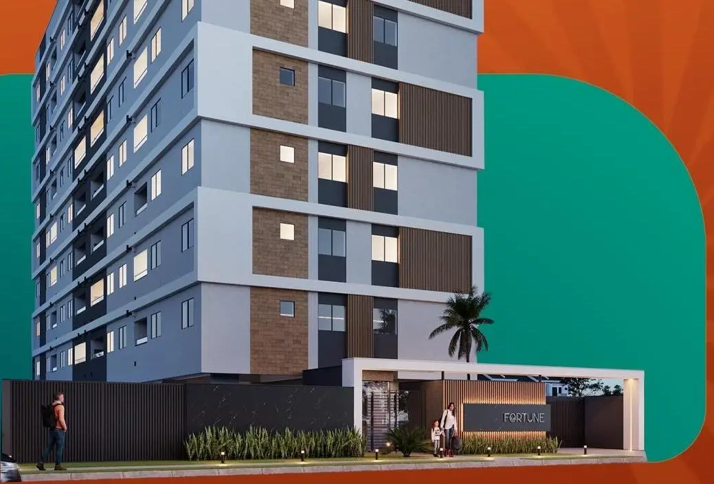 Fachada do Fortune com a portaria, render