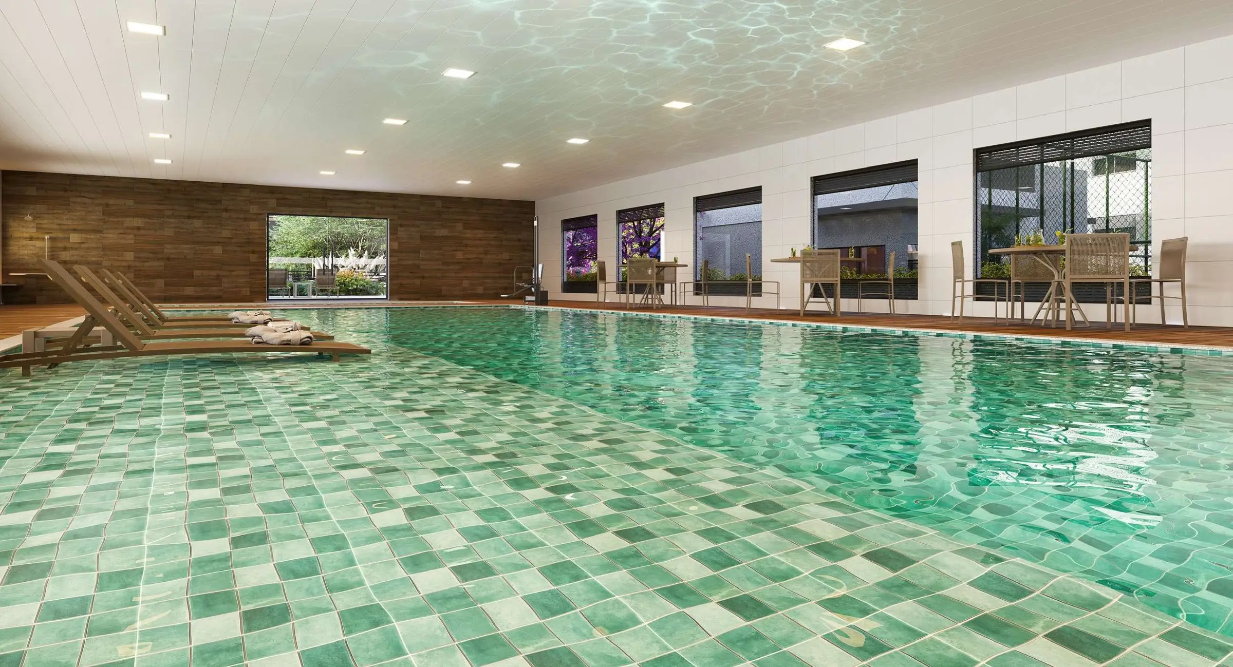 Piscina coberta, render
