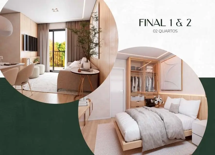Sala e cozinha, render