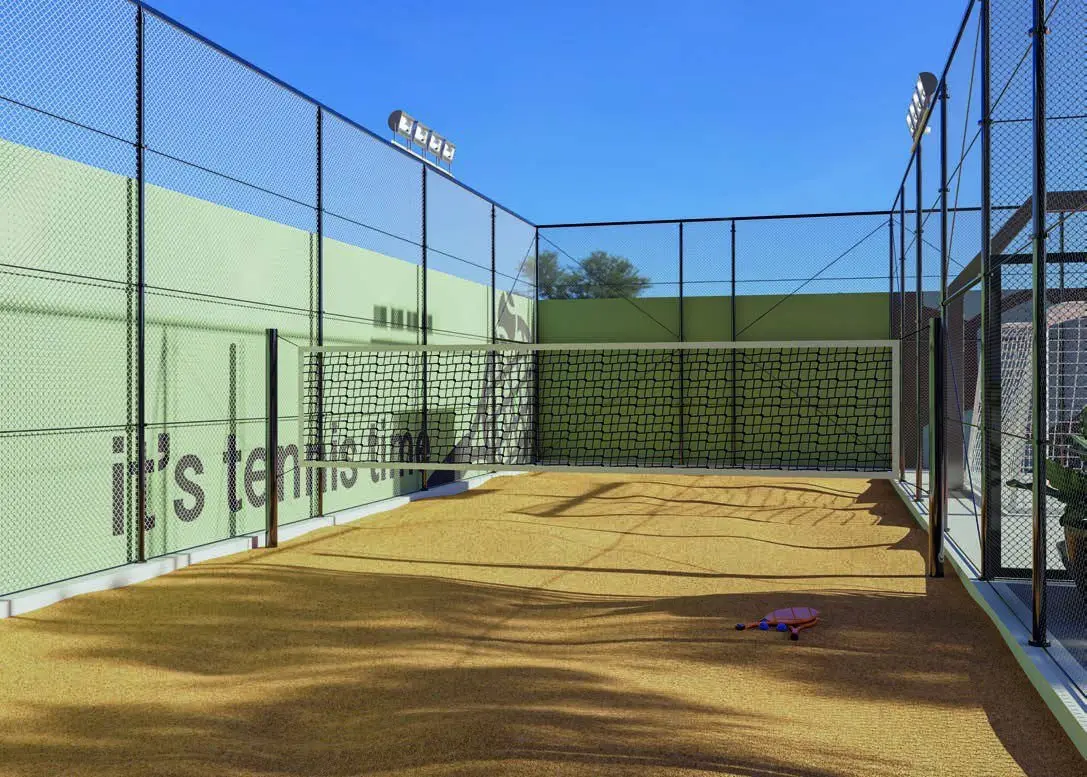 Quadra de beach tennis, render