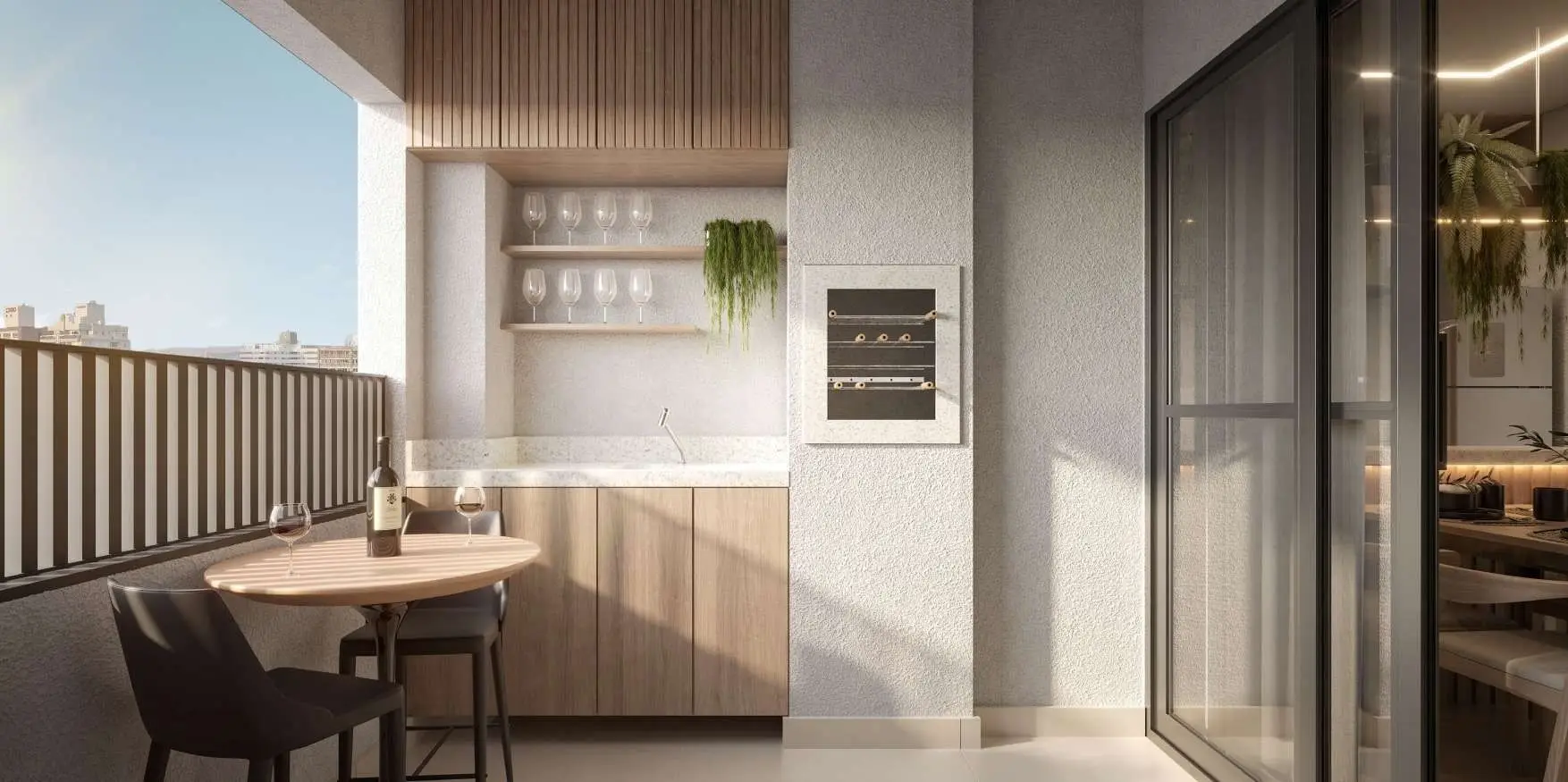 Varanda gourmet, render