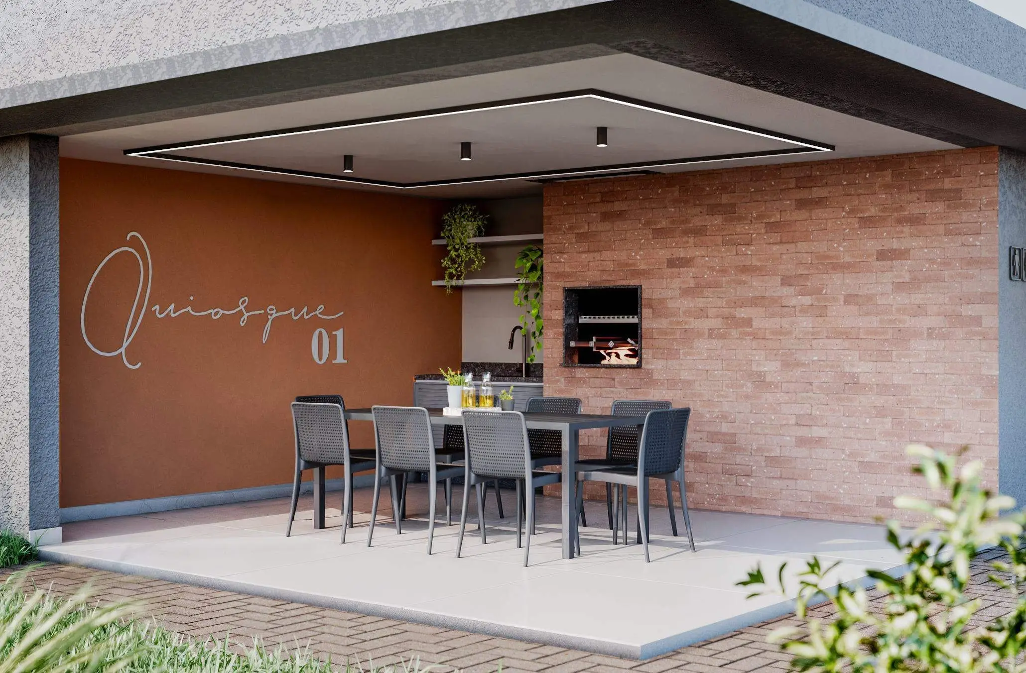 Quiosque gourmet, render