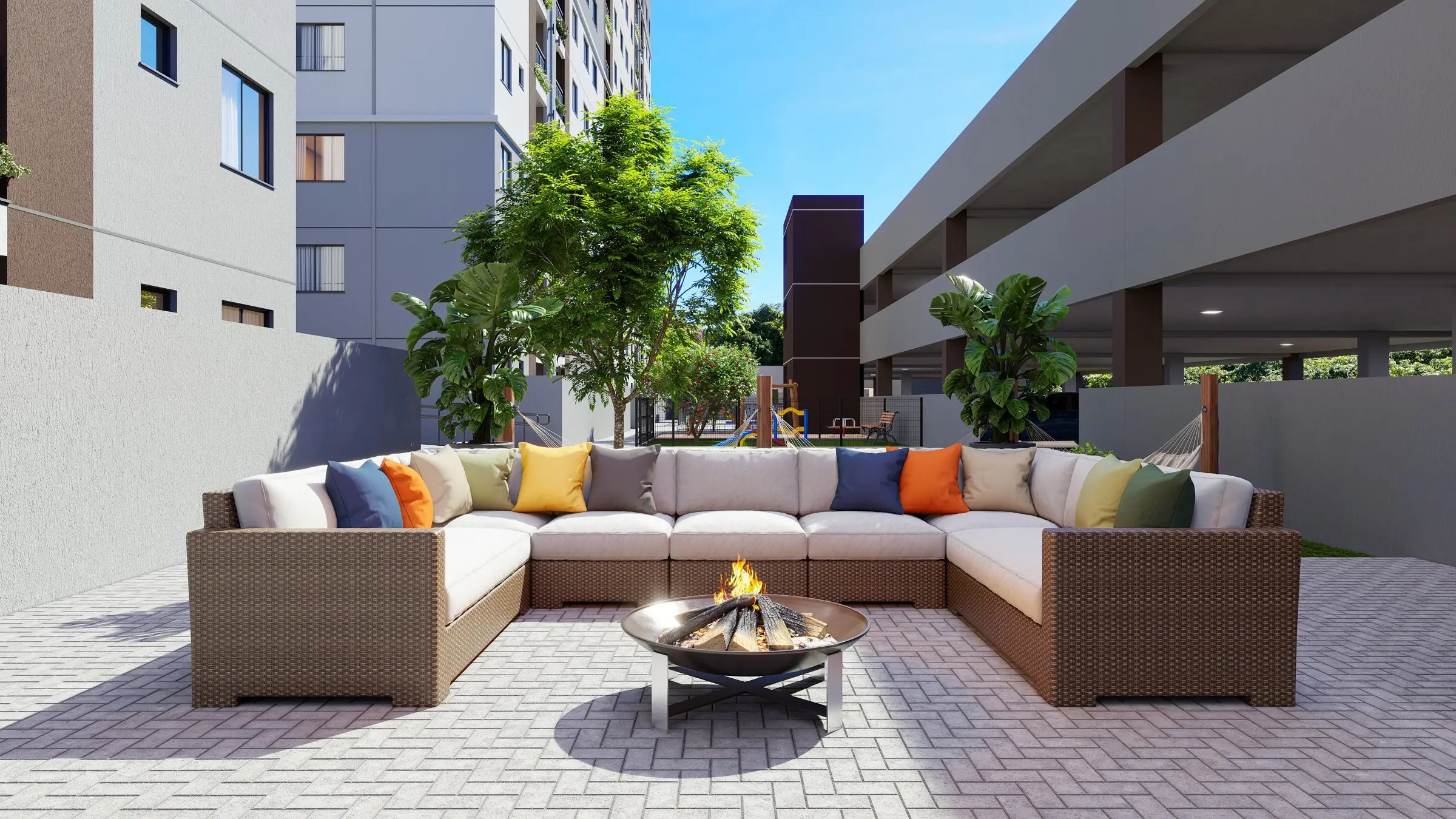 Fire place, render