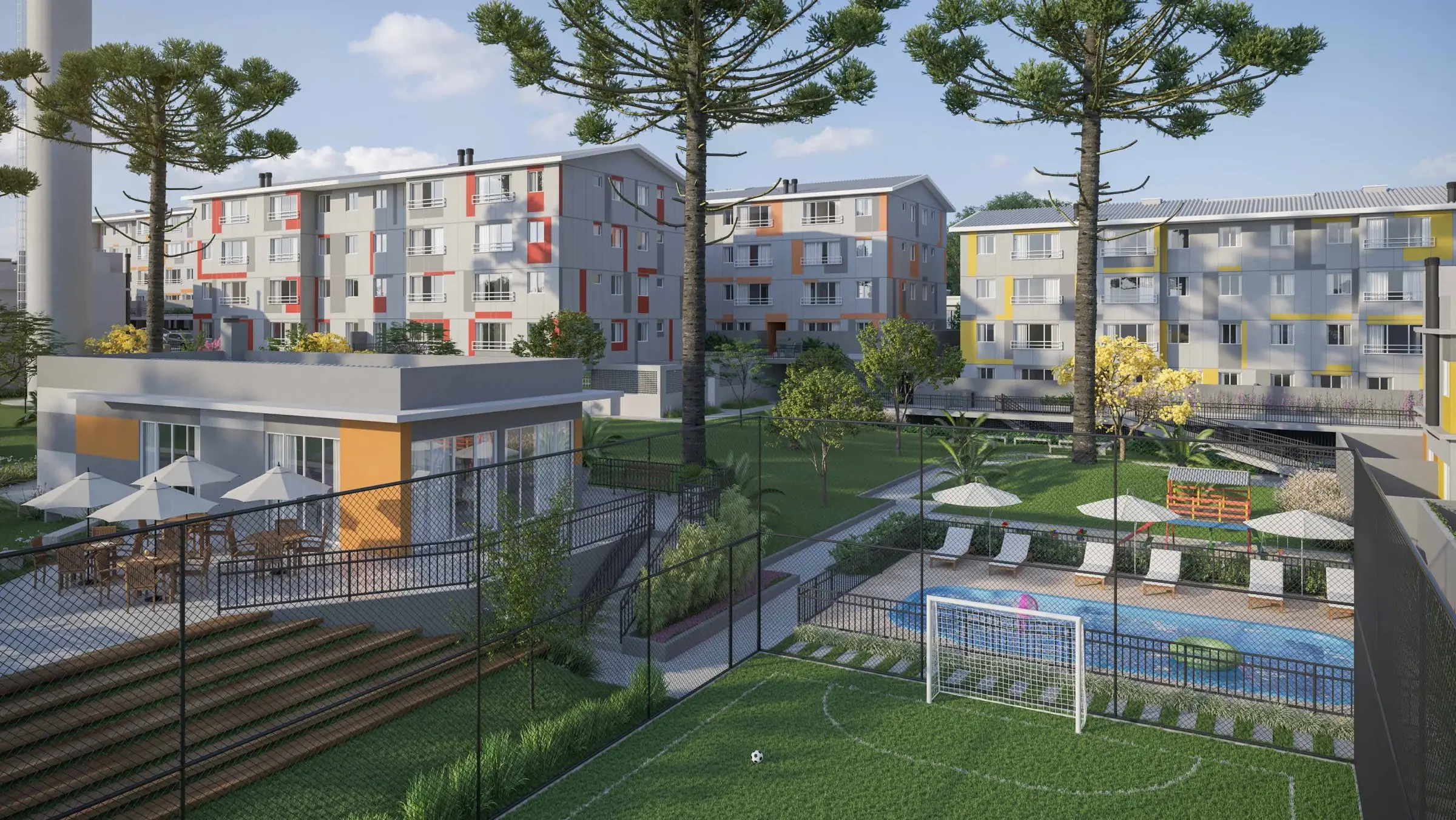 Área de lazer, render
