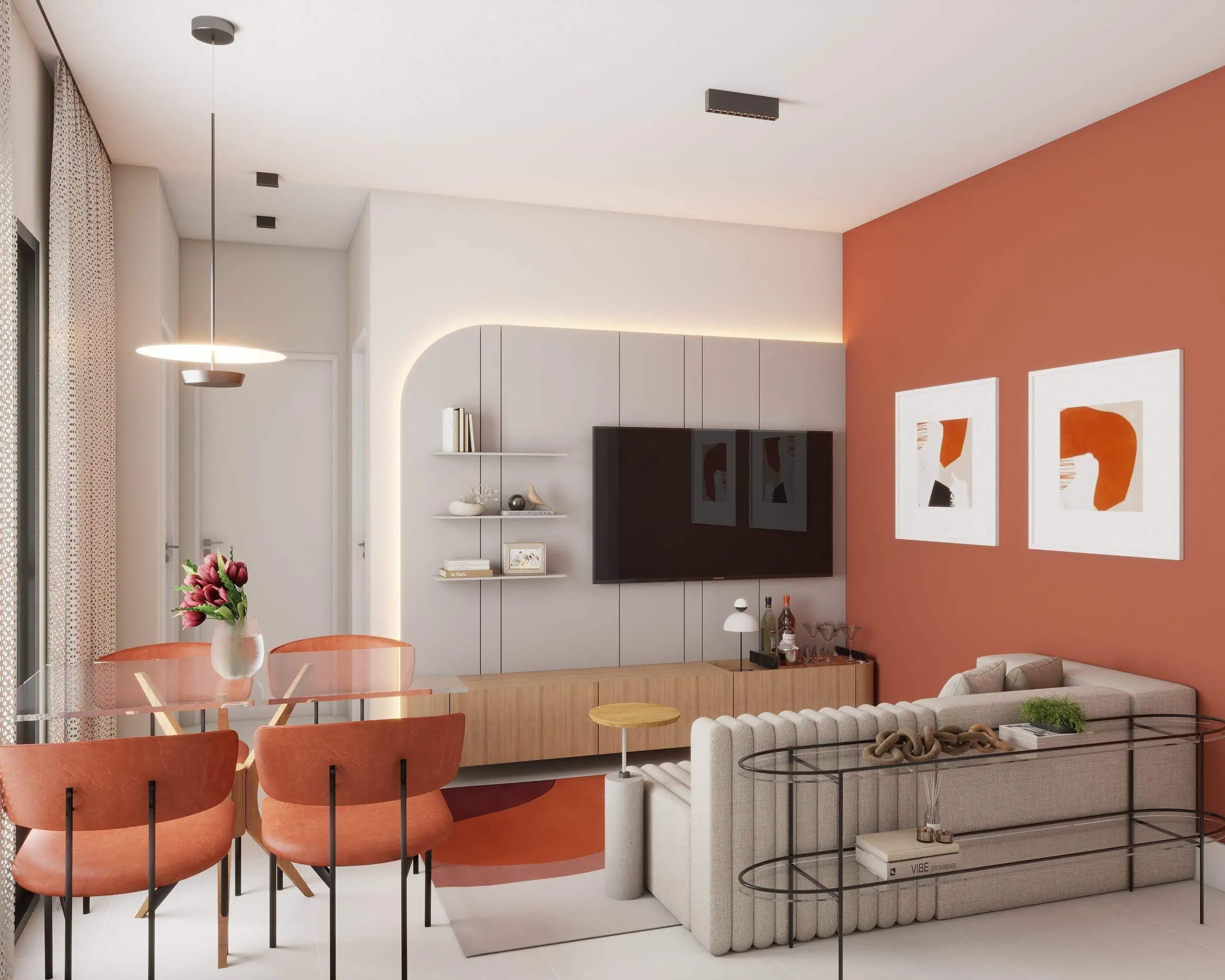 Sala de estar, render