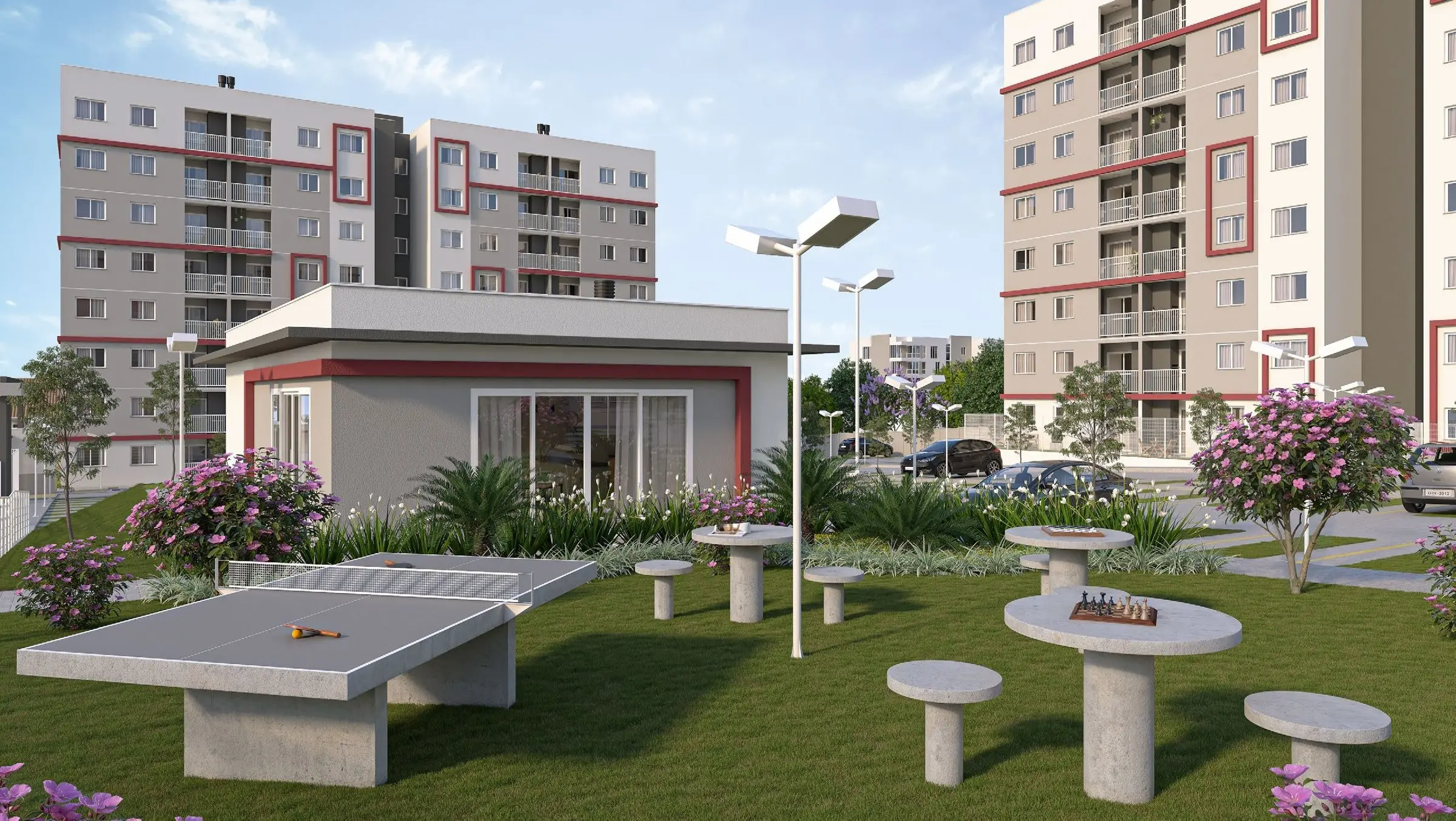 Praça de jogos, render