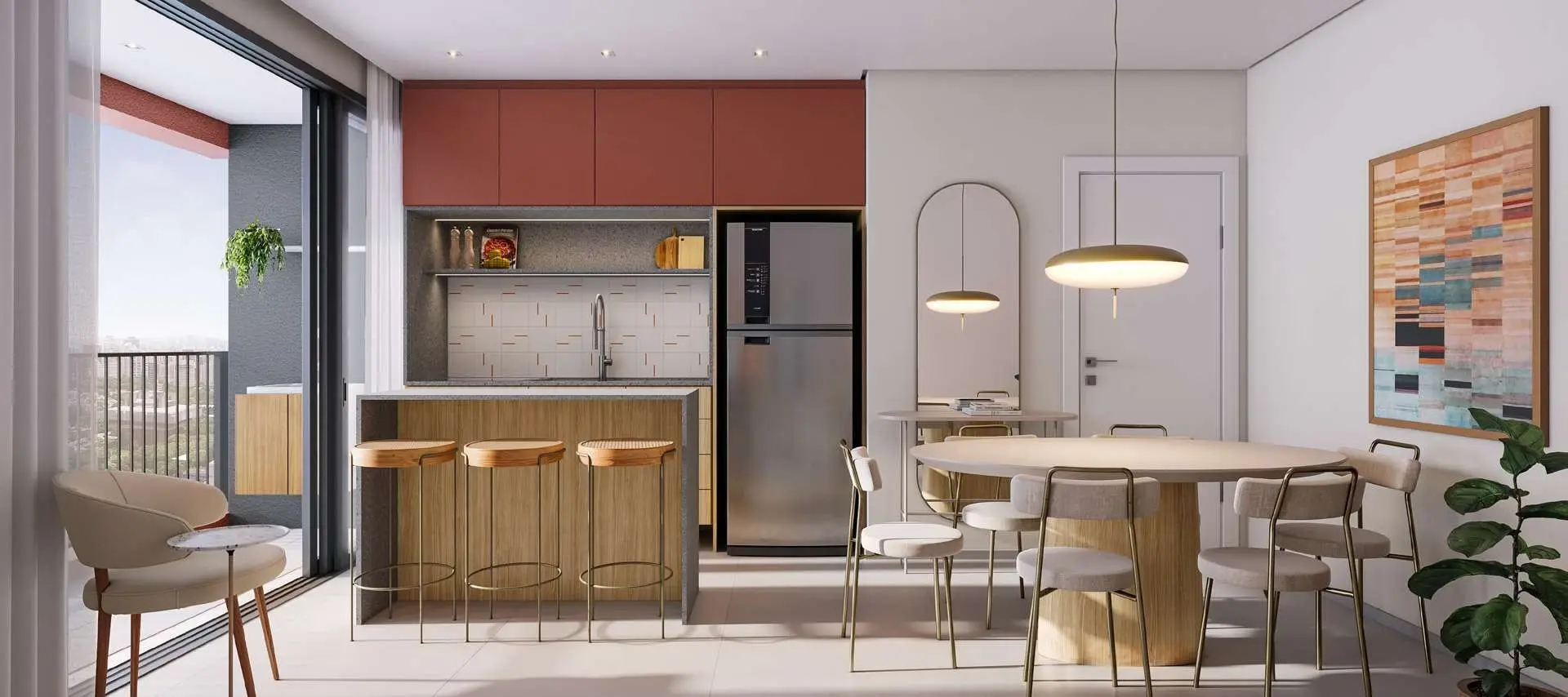 Apartamento de 2 suítes, render
