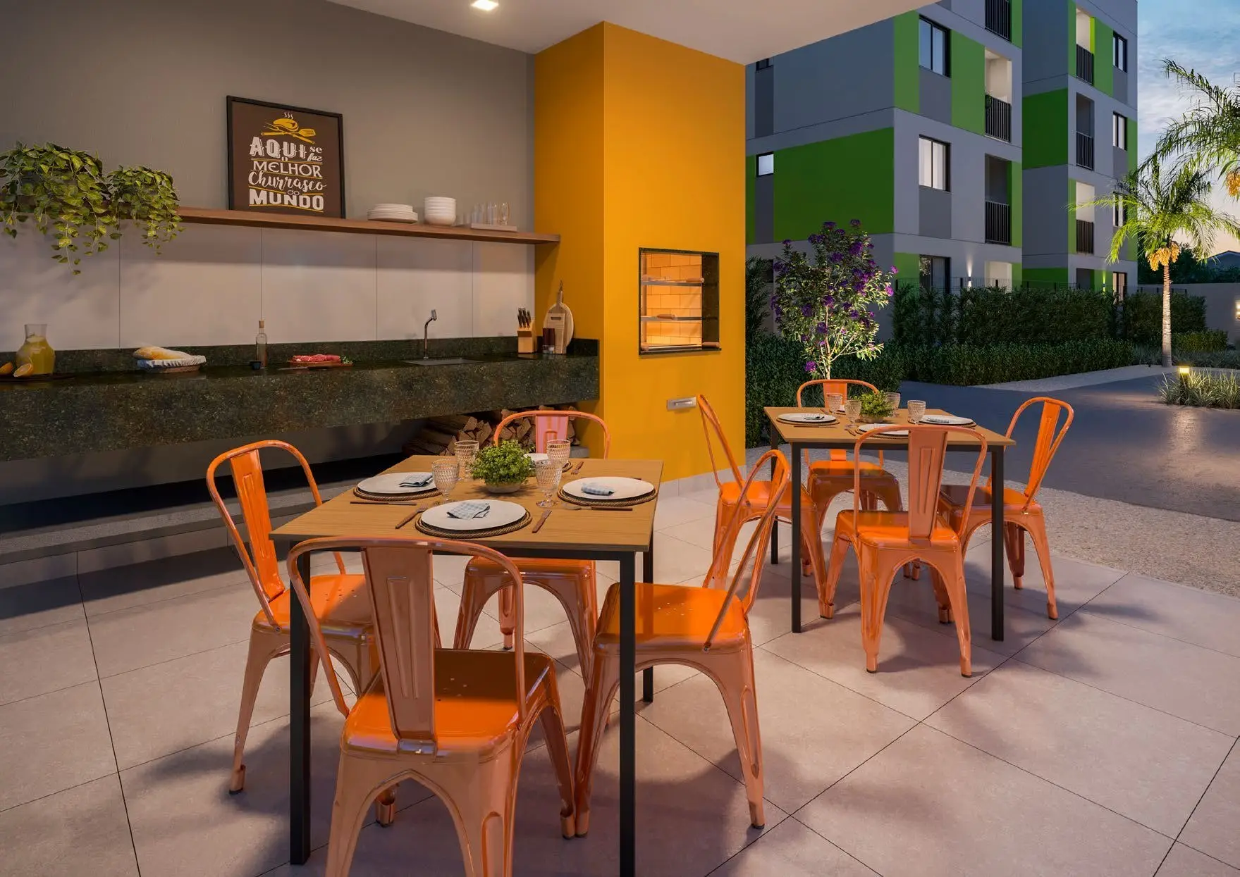Espaço gourmet, render