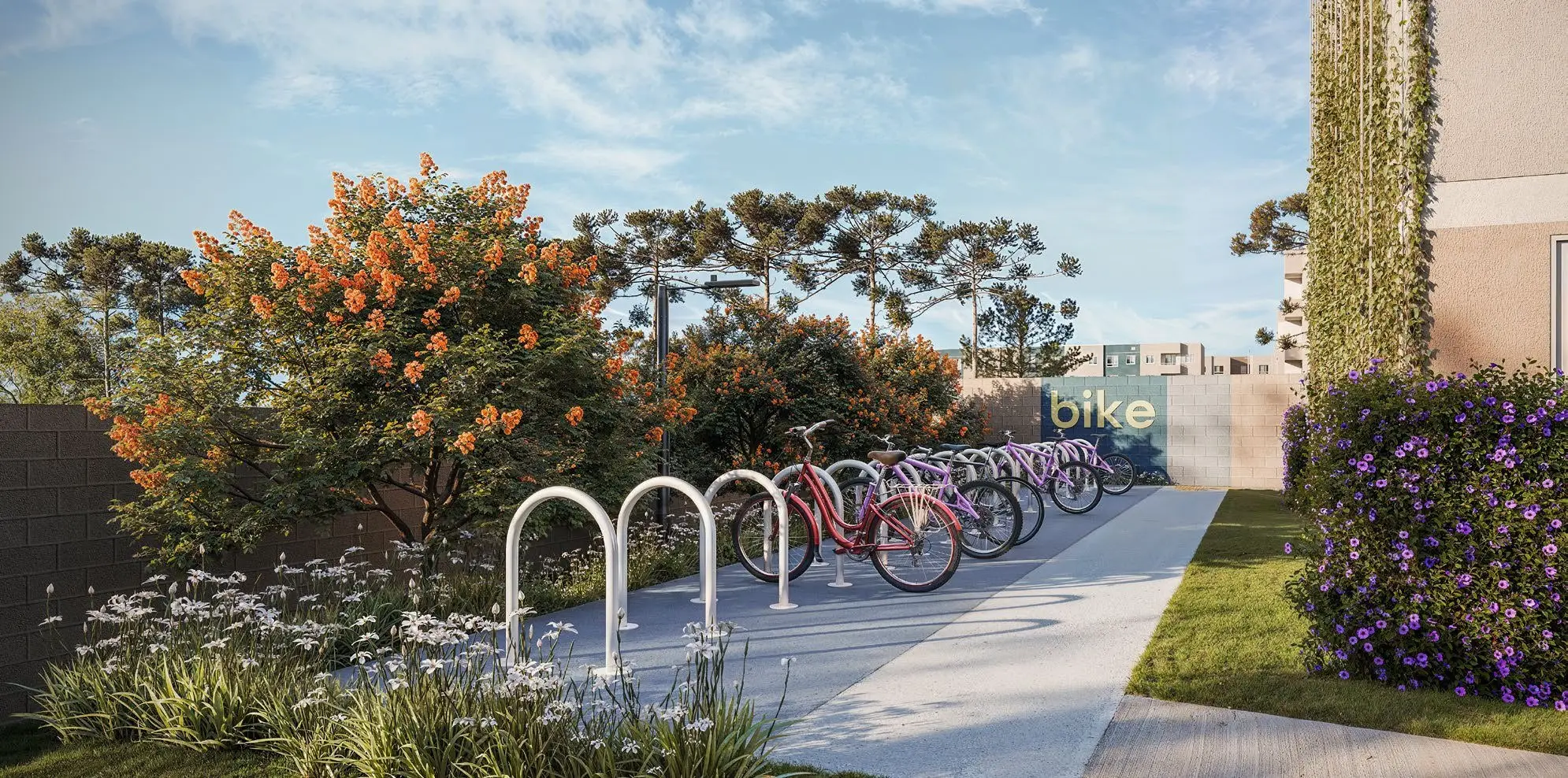 Bicicletário, render