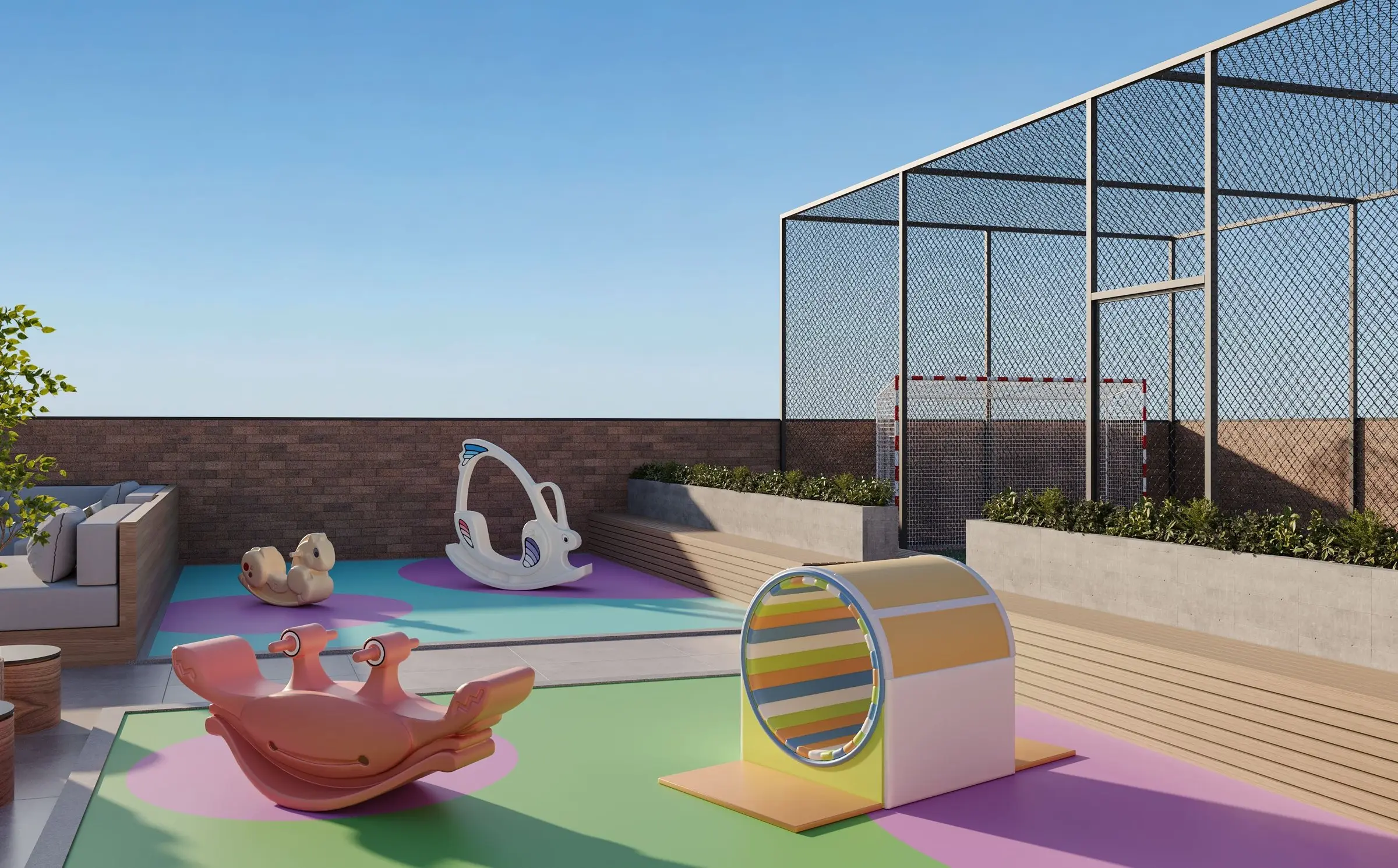 Playground no rooftop, render