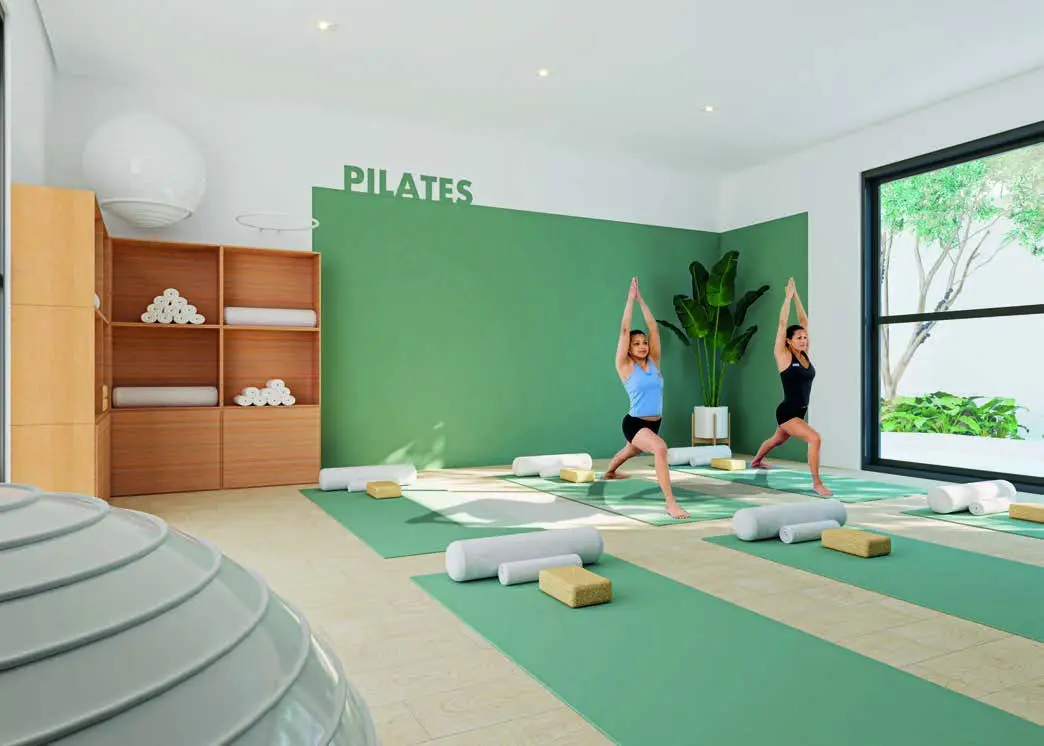 Sala de pilates, render