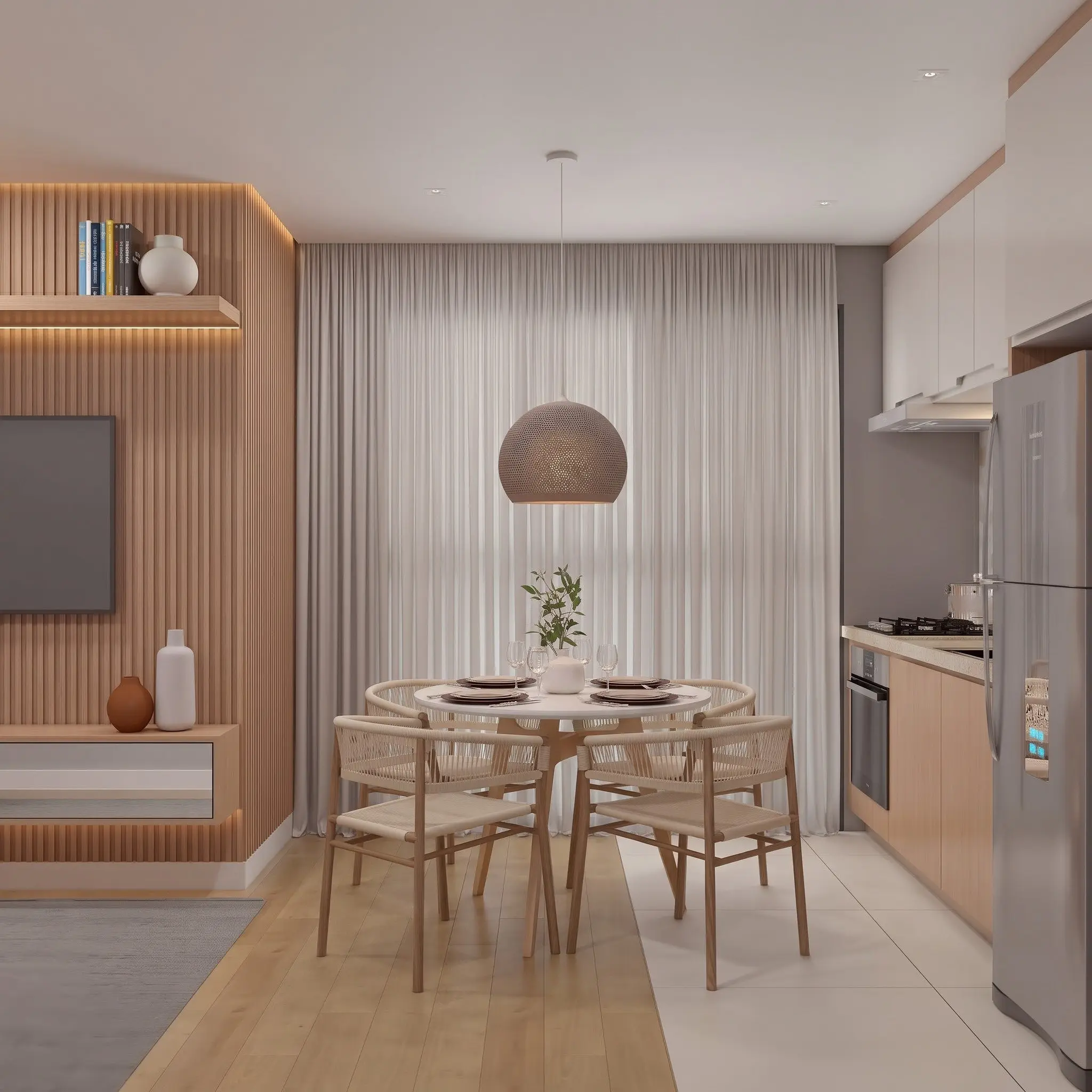 Sala de jantar, render