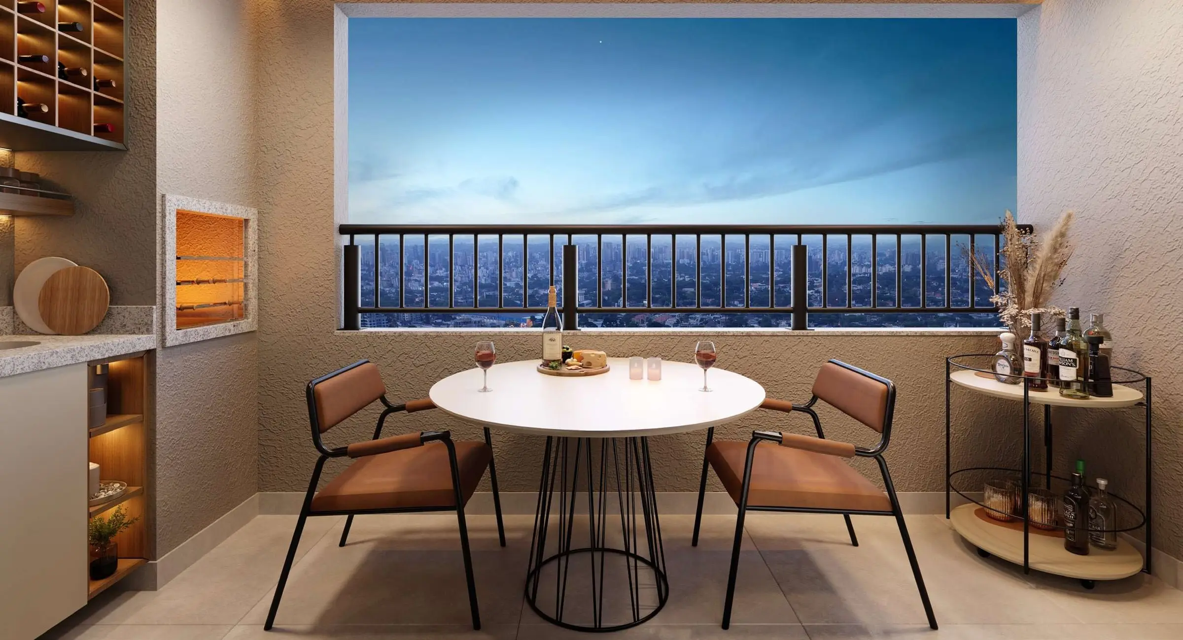 Varanda gourmet, render