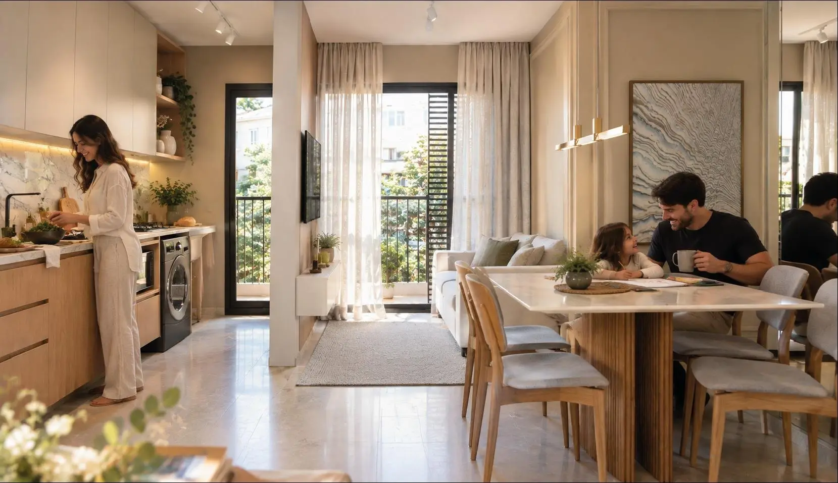 Sala do 2 quartos, render