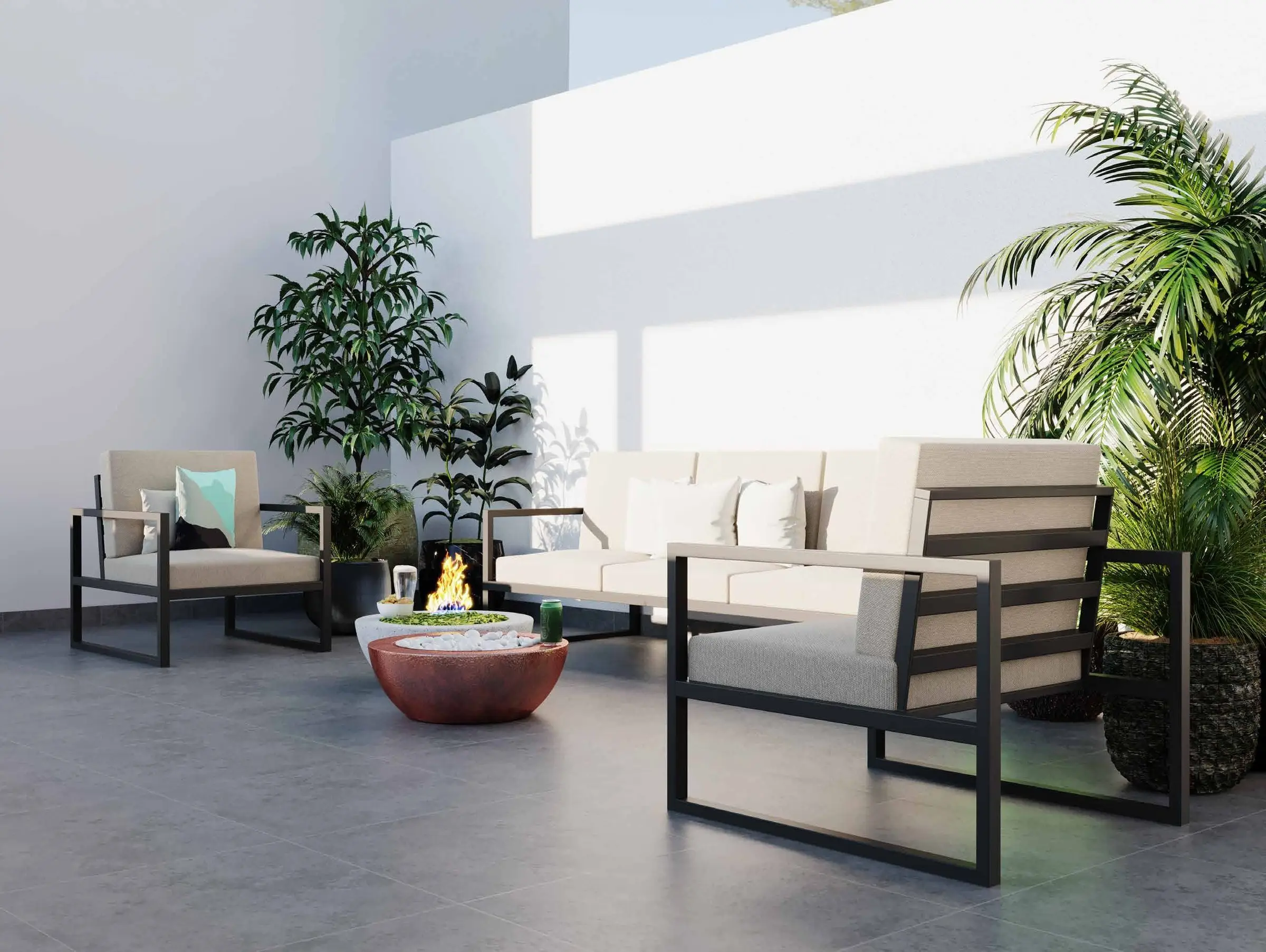 Lounge externo, render