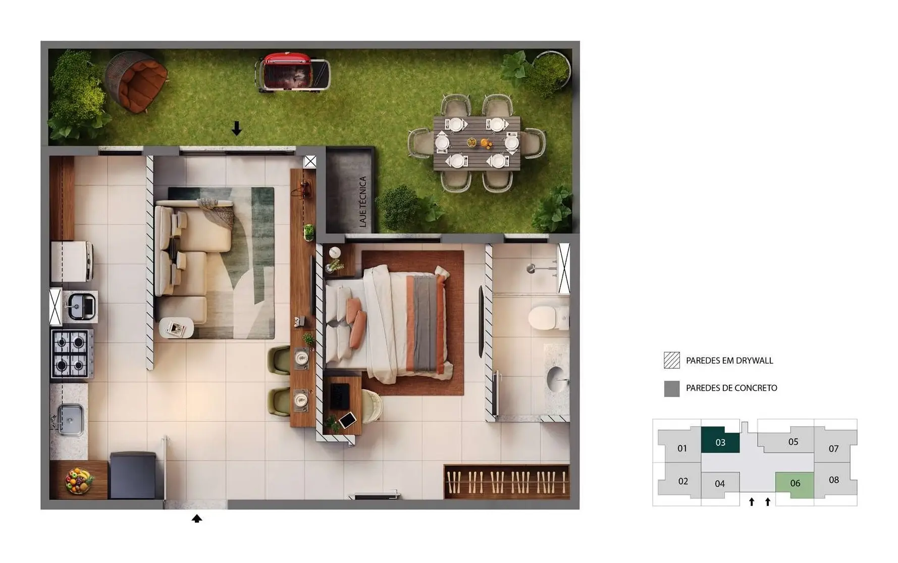 Planta: Garden · 1 quarto
