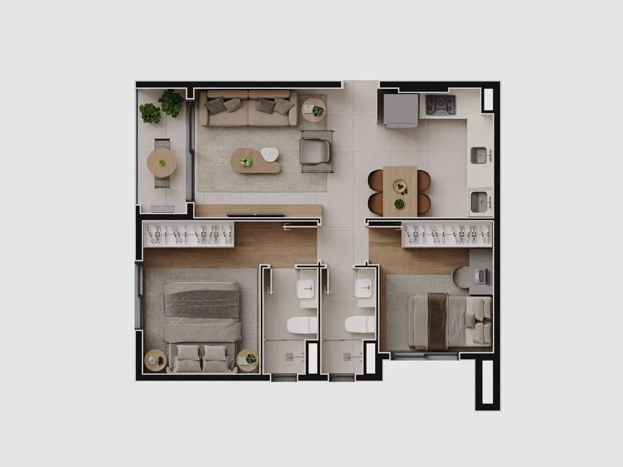 Planta: 1 quarto