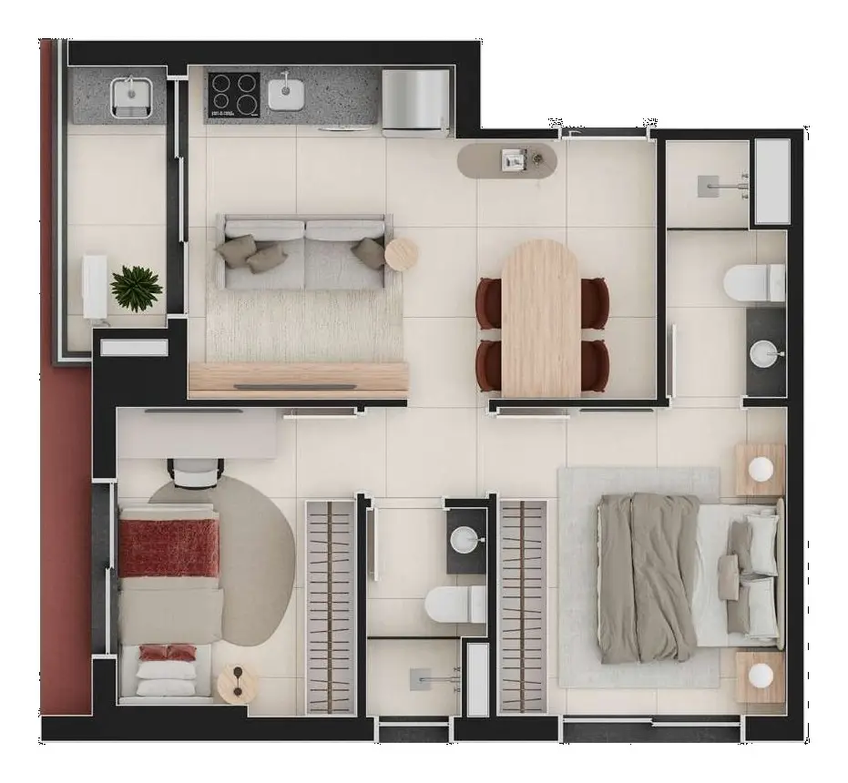 Planta: Studio plex