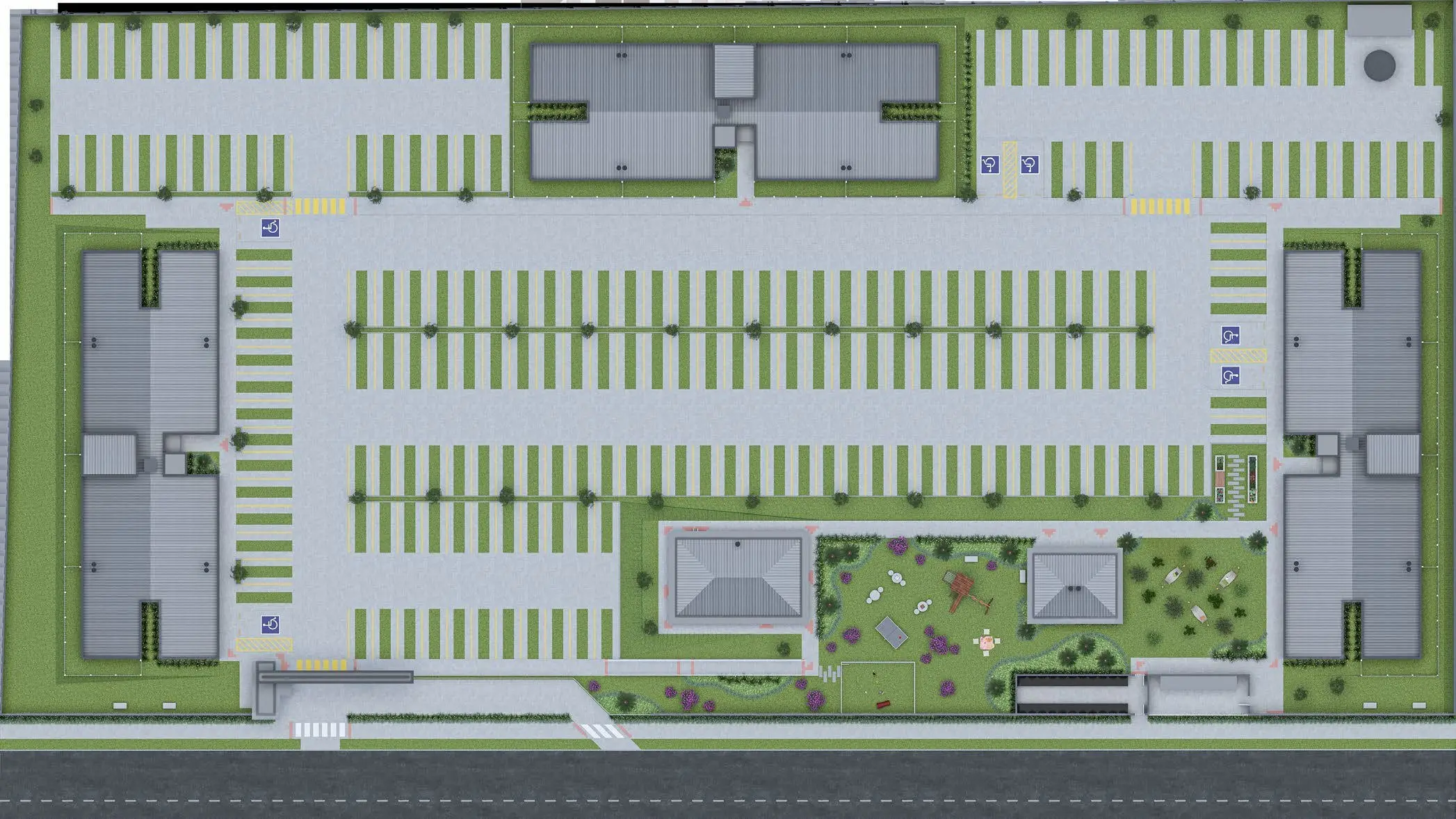 Planta: Implantação do condomínio